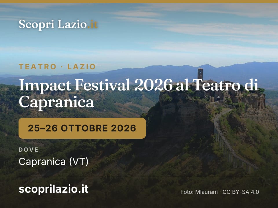 Impact Festival 2026 al Teatro di Capranica